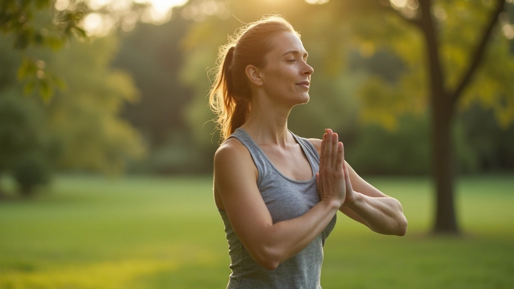 Persoon die gerichte ademhalingsoefeningen beoefent voor emotionele balans